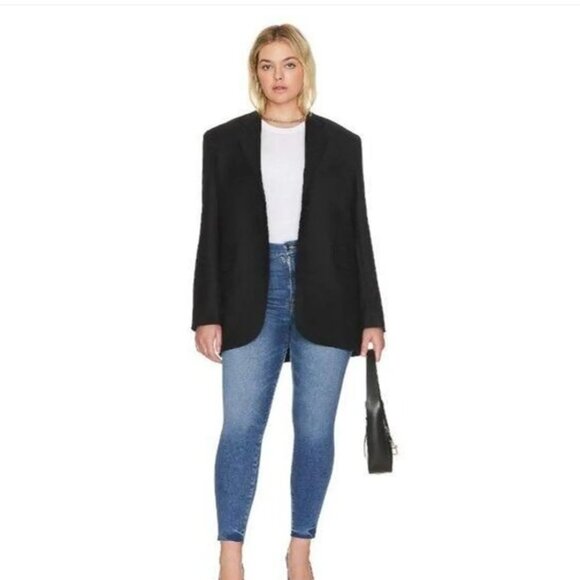 GOOD AMERICAN x Calik Denim Womens Always Fits Good Legs Crop Jeans Size 6-12 - Picture 3 of 12